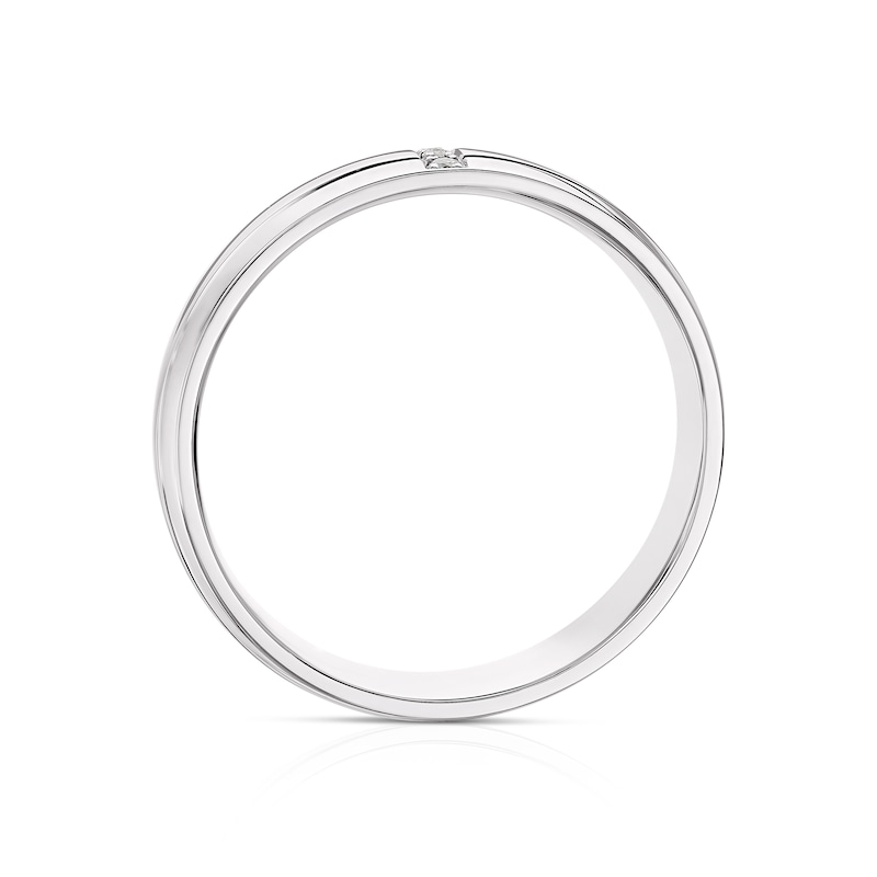 Main Image 3 of 9ct White Gold 0.07ct Diamond Round Cut Eternity Ring