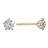 Thumbnail Image 1 of 9ct Yellow Gold Cubic Zirconia Star 4mm Stud Earrings