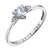 9ct White Gold I Love You Ring