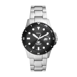 Fossil Men's Black Dial & Stainless Steel Bracelet Watch