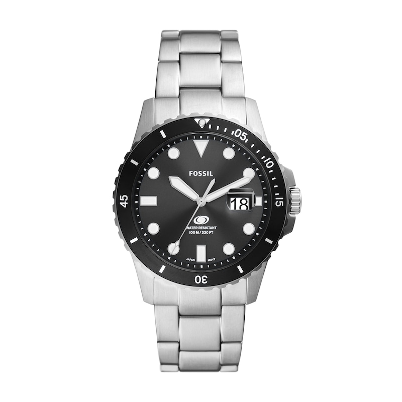 Main Image 1 of Fossil Men's Black Dial & Stainless Steel Bracelet Watch