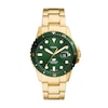 Thumbnail Image 1 of Fossil Men's Green Dial & Gold-Tone Bracelet Watch
