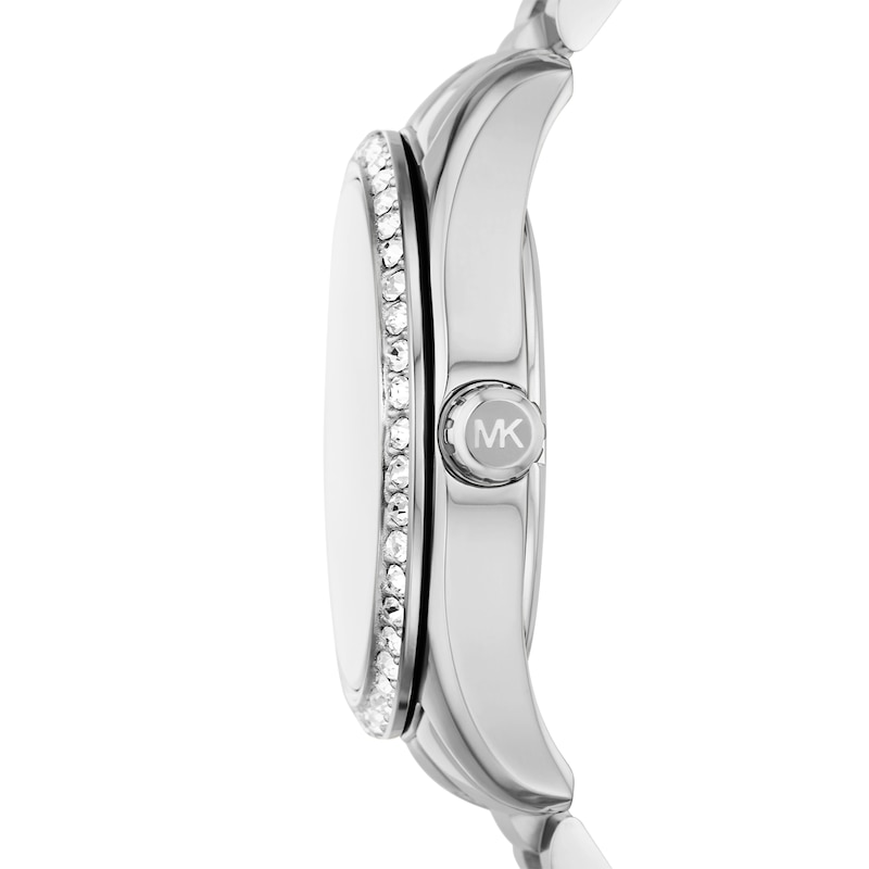 Michael Kors Lexington Ladies' Mother Of Pearl Stone Set Dial Stainless Steel Bracelet Watch