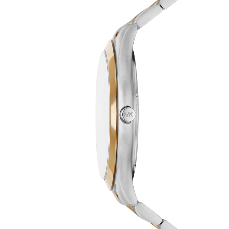 Main Image 2 of Michael Kors Slim Runway Men's Green Dial Two Tone Stainless Steel Bracelet Watch