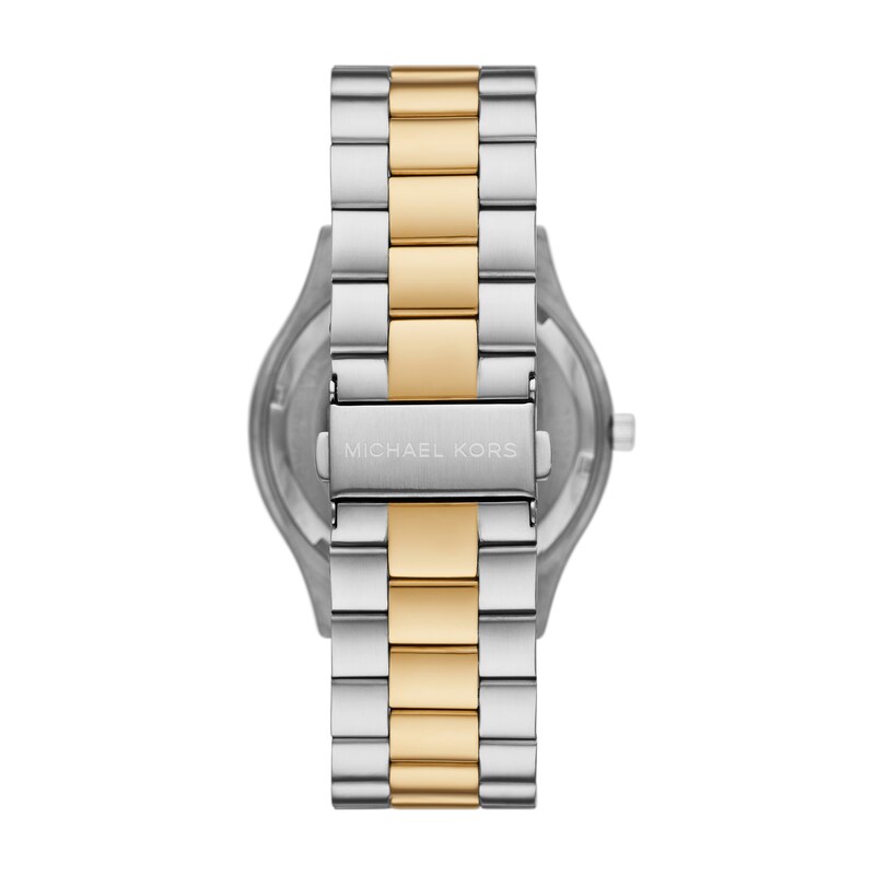 Main Image 3 of Michael Kors Slim Runway Men's Green Dial Two Tone Stainless Steel Bracelet Watch