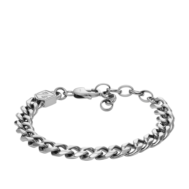 Fossil Men's Bold Stainless Steel Curb Chain Bracelet
