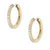 Thumbnail Image 1 of Fossil Ladies' Gold Tone Glitz Crystal Hoop Earrings