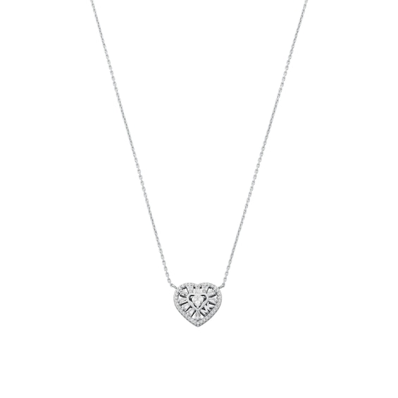 Michael Kors Love Womens Sterling Silver and Cubic Zirconia 