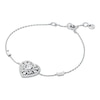 Thumbnail Image 0 of Michael Kors Love Ladies' Sterling Silver & Cubic Zirconia Heart Chain Bracelet