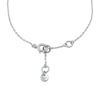 Thumbnail Image 1 of Michael Kors Love Ladies' Sterling Silver & Cubic Zirconia Heart Chain Bracelet