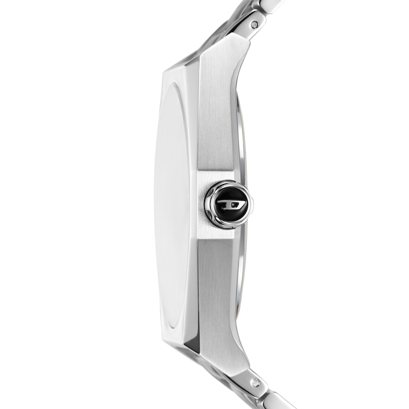 Main Image 2 of Diesel Men's Silver Dial Black Enamel and Stainless Steel Bracelet Watch