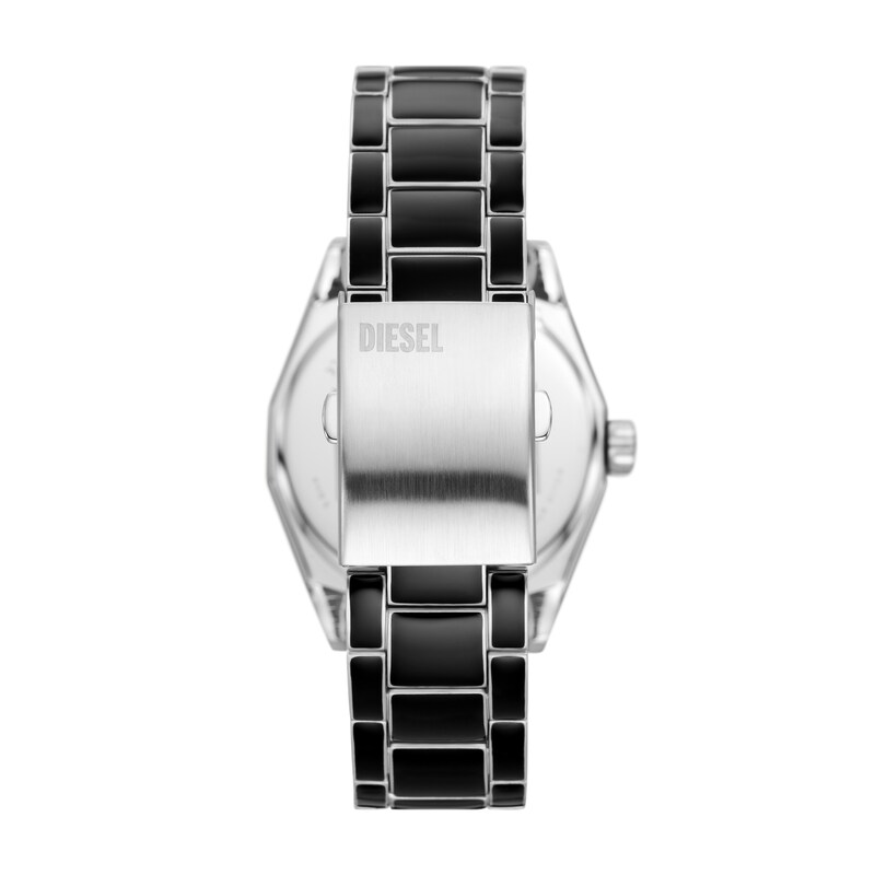 Main Image 3 of Diesel Men's Silver Dial Black Enamel and Stainless Steel Bracelet Watch