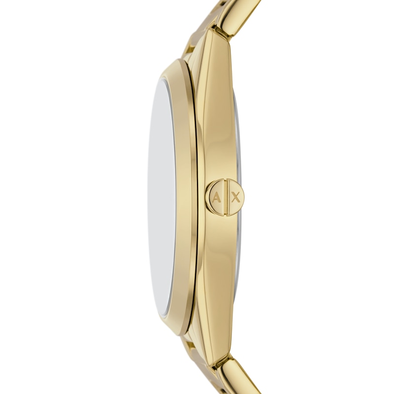 Armani Exchange Ladies' Green Dial Gold Tone Stainless Steel Bracelet Watch