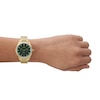 Thumbnail Image 4 of Armani Exchange Ladies' Green Dial Gold Tone Stainless Steel Bracelet Watch