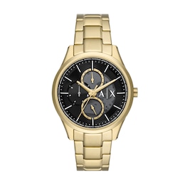 Armani Exchange Men's Multifunction Gold Tone Stainless Steel Bracelet Watch