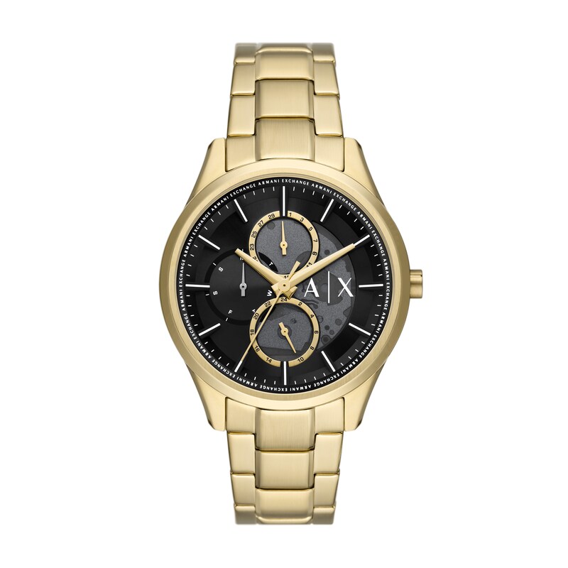 Armani Exchange Men's Multifunction Gold Tone Stainless Steel Bracelet Watch