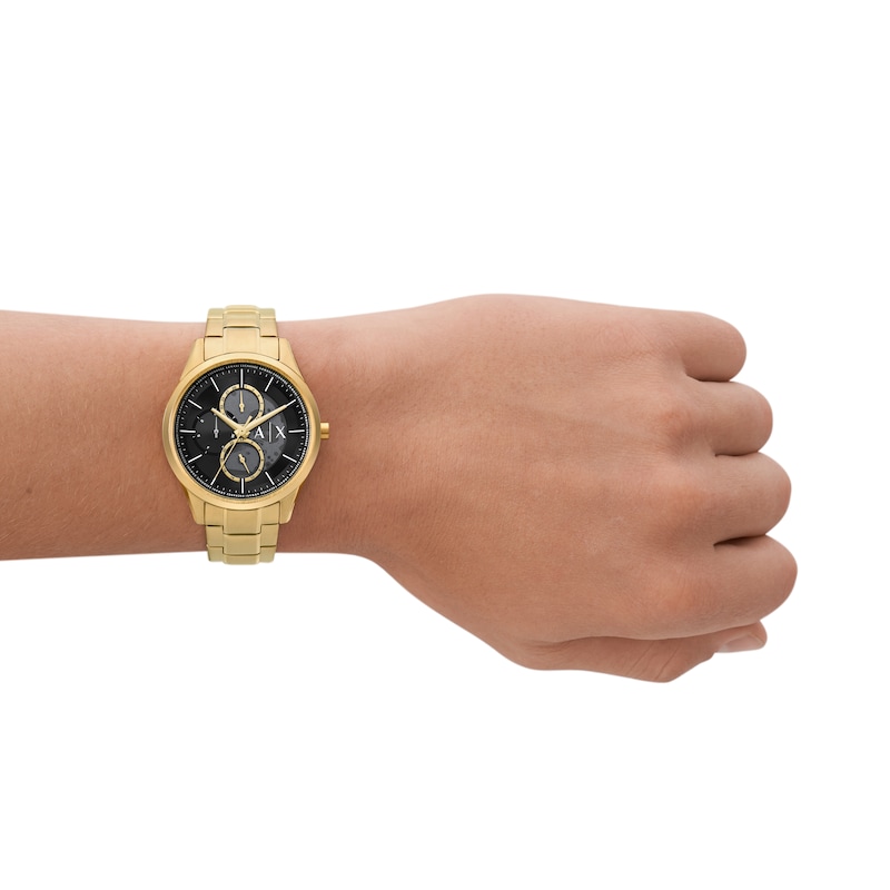 Armani Exchange Men's Multifunction Gold Tone Stainless Steel Bracelet Watch