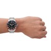 Thumbnail Image 5 of Armani Exchange Men's Black Wave Textured Dial Stainless Steel Bracelet Watch