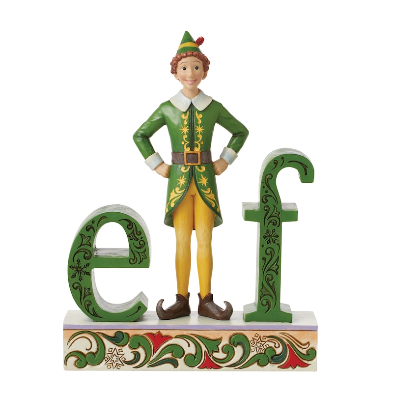 Main Image 1 of Buddy The Elf Standing In Word Figurine