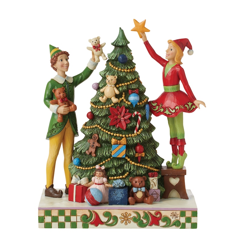Main Image 1 of Buddy The Elf With Jovie Decorating Figurine