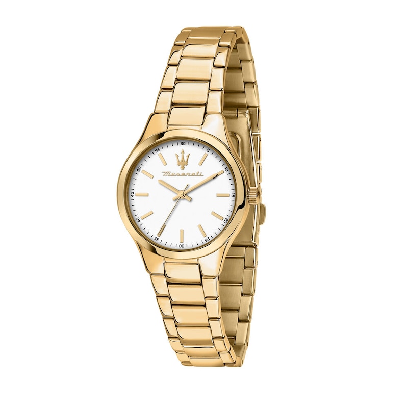 Main Image 1 of Maserati Attrazione Ladies' White Dial Gold Tone Bracelet Watch