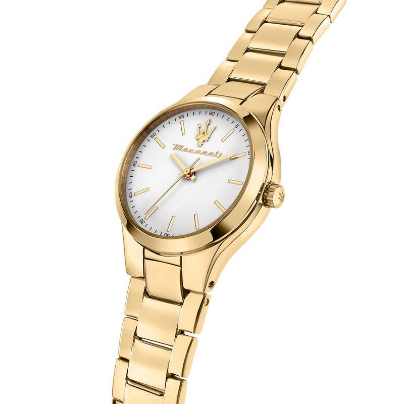 Main Image 4 of Maserati Attrazione Ladies' White Dial Gold Tone Bracelet Watch