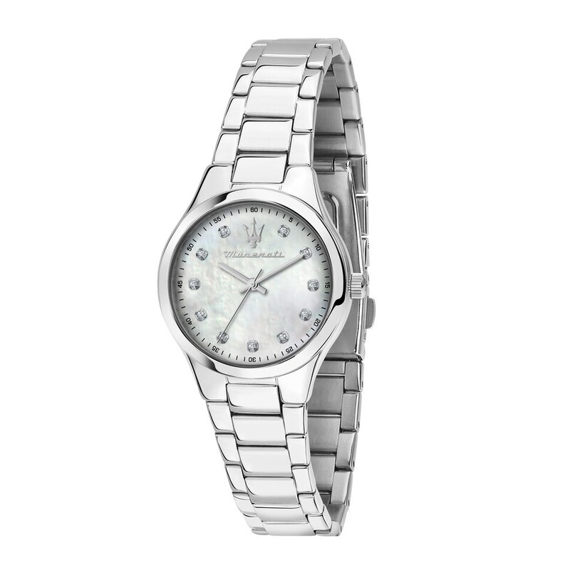 Main Image 1 of Maserati Attrazione Ladies' Mother Of Pearl Crystal Dot Dial Stainless Steel Bracelet Watch