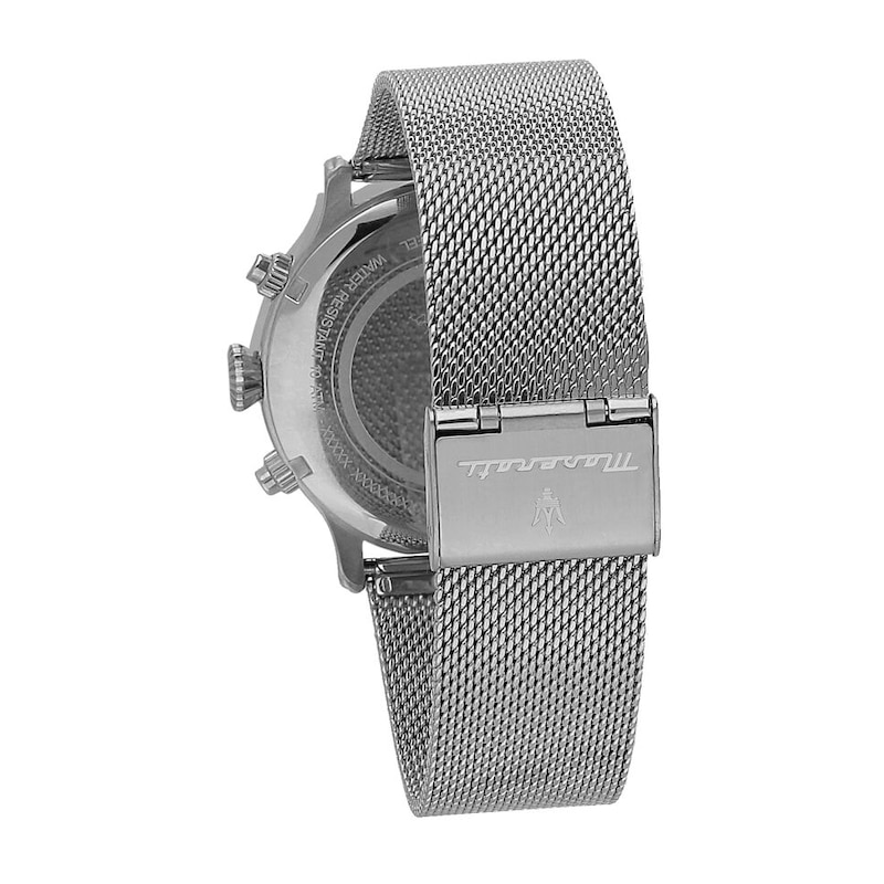 Main Image 3 of Maserati Epoca Men's Blue Chronograph Dial Stainless Steel Mesh Strap Watch