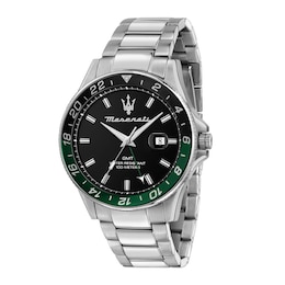 Maserati Sfida Men's Black Dial Stainless Steel Bracelet Watch