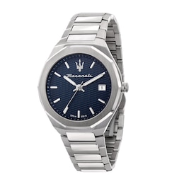 Maserati Stile Men's Blue Dial Stainless Steel Bracelet Watch