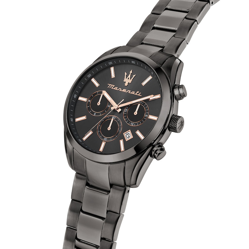 Main Image 4 of Maserati Attrazione Men's Rose Gold Accents Black Gunmetal Bracelet Watch