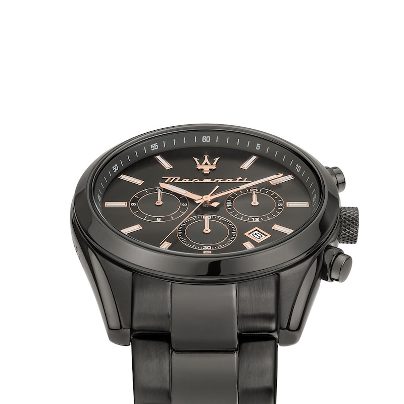 Main Image 5 of Maserati Attrazione Men's Rose Gold Accents Black Gunmetal Bracelet Watch