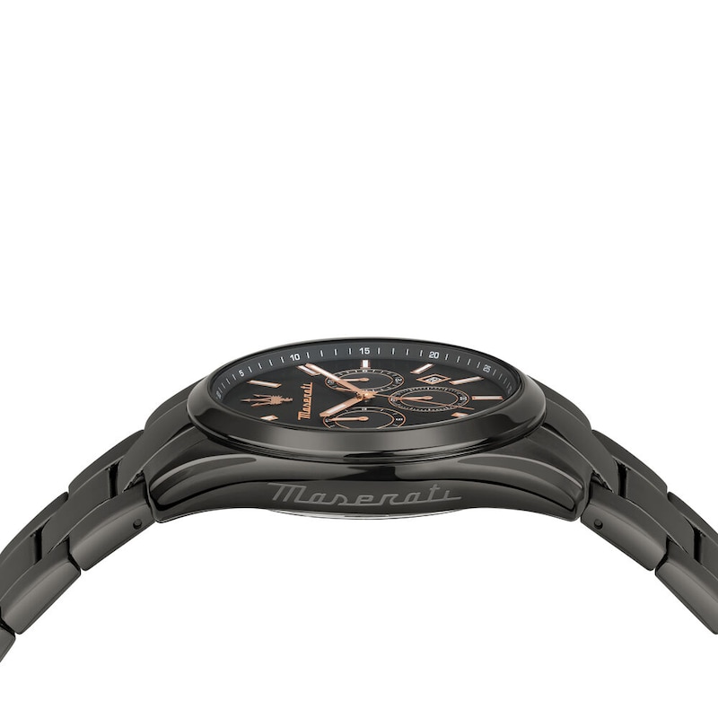 Main Image 6 of Maserati Attrazione Men's Rose Gold Accents Black Gunmetal Bracelet Watch