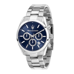 Maserati Attrazione Men's Blue Dial Stainless Steel Bracelet Watch