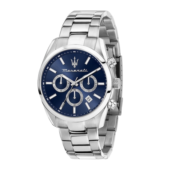 Maserati Attrazione Men's Blue Dial Stainless Steel Bracelet Watch