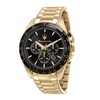 Thumbnail Image 1 of Maserati Traguardo Men's Black Chronograph Dial Gold Tone Bracelet Watch