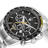 Thumbnail Image 4 of Maserati Traguardo Men's Black Chronograph Dial Stainless Steel Bracelet Watch