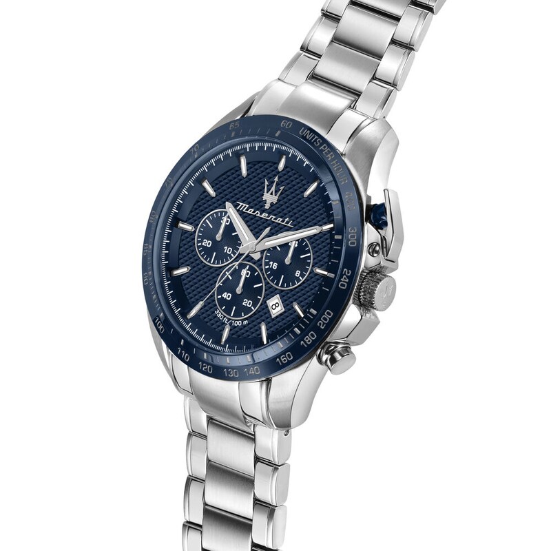 Main Image 4 of Maserati Traguardo Men's Blue Chronograph Dial Stainless Steel Bracelet Watch