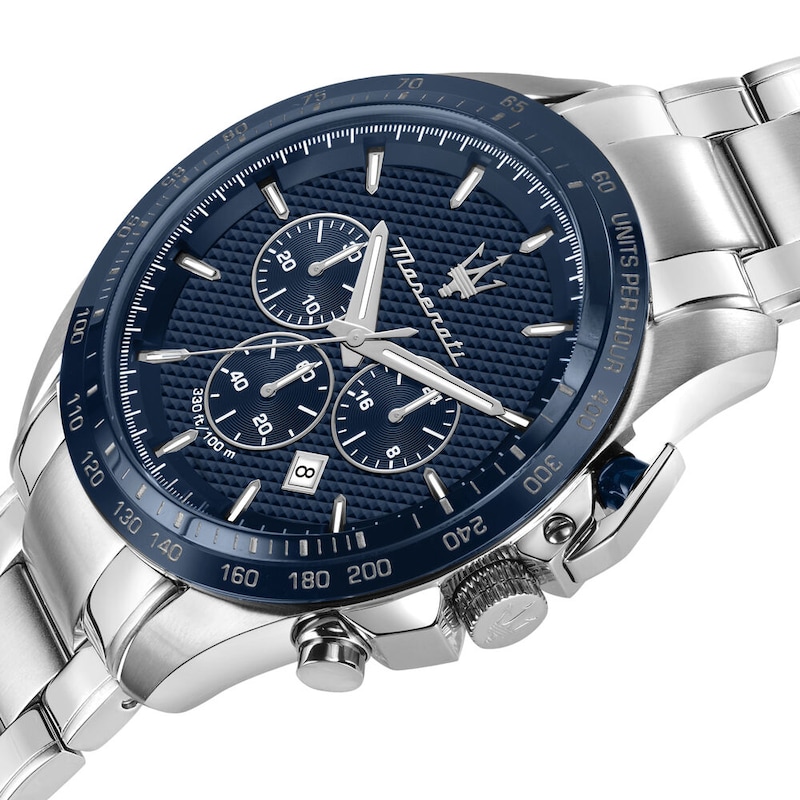 Main Image 6 of Maserati Traguardo Men's Blue Chronograph Dial Stainless Steel Bracelet Watch