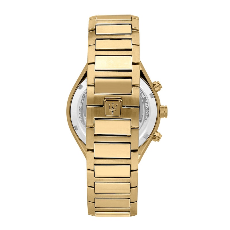 Main Image 3 of Maserati Stile Men's Black Chronograph Dial Gold Tone Bracelet Watch