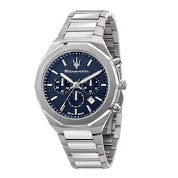 Maserati Stile Men's Blue Chronograph Dial Stainless Steel Bracelet Watch