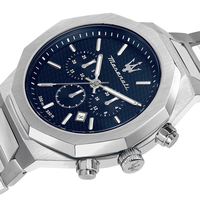 Main Image 5 of Maserati Stile Men's Blue Chronograph Dial Stainless Steel Bracelet Watch