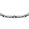 Thumbnail Image 2 of Maserati Men's Silver & Blue Tone Ceramic Detail Bracelet
