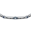 Thumbnail Image 1 of Maserati Men's Silver & Blue Tone Ceramic Detail Bracelet