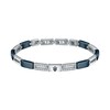 Thumbnail Image 1 of Maserati Men's Silver & Blue Tone Stone Set Detail Bracelet