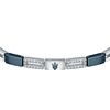Thumbnail Image 2 of Maserati Men's Silver & Blue Tone Stone Set Detail Bracelet