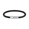 Thumbnail Image 1 of Maserati Men's Plaited Black Leather Bracelet