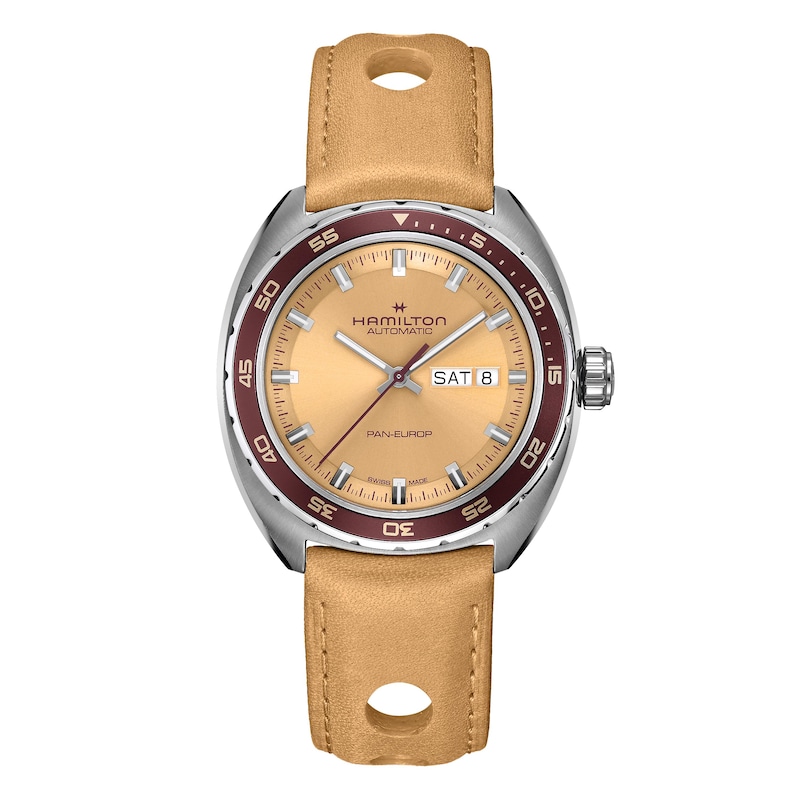 Main Image 1 of Hamilton American Classic Men's Beige Leather Strap Watch