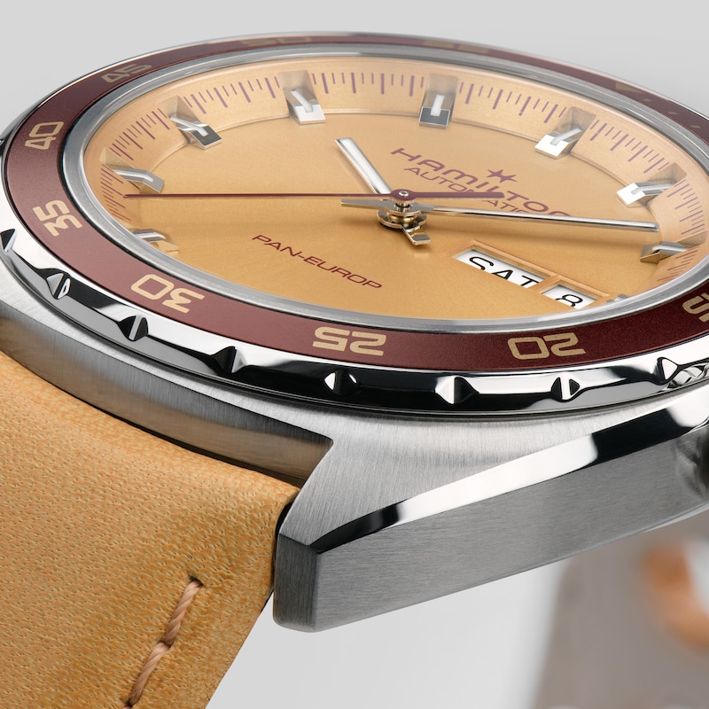 Main Image 2 of Hamilton American Classic Men's Beige Leather Strap Watch