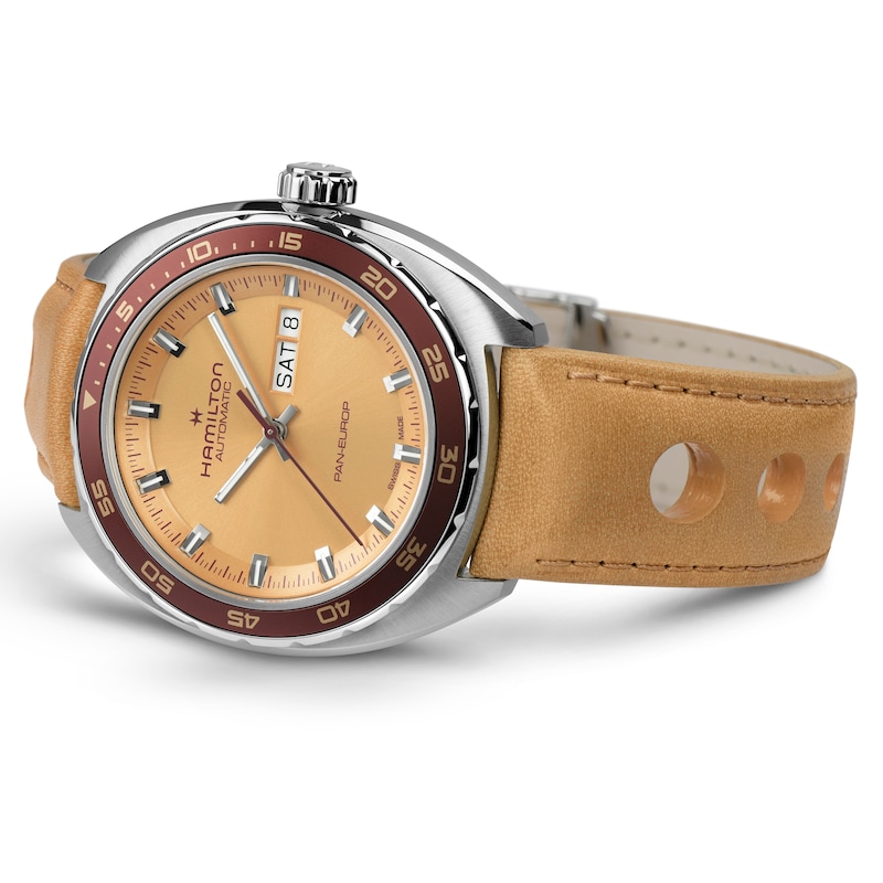 Main Image 3 of Hamilton American Classic Men's Beige Leather Strap Watch